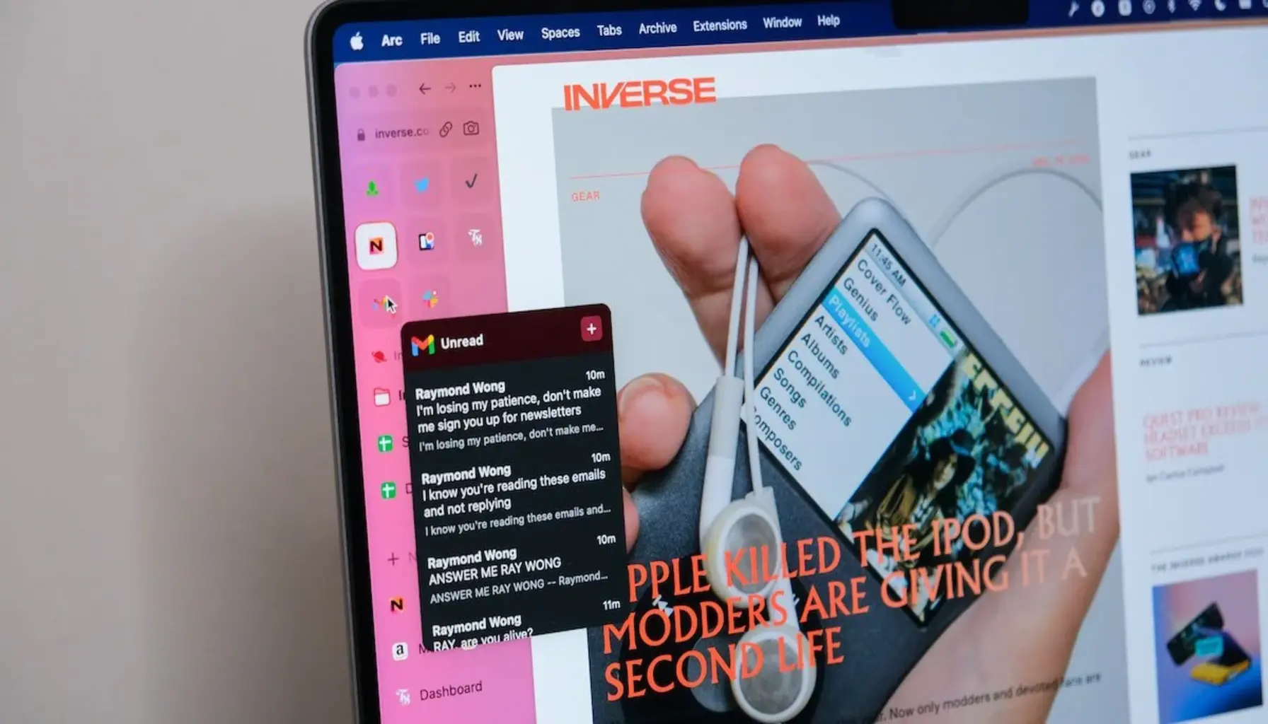 A Person Using Arc Browser